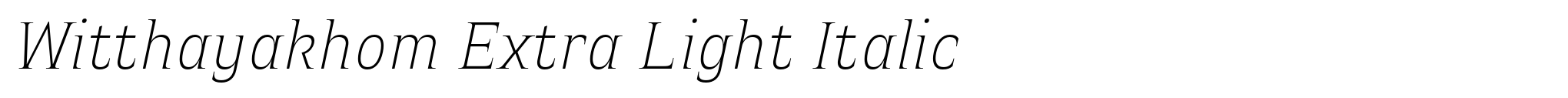 Witthayakhom Extra Light Italic image